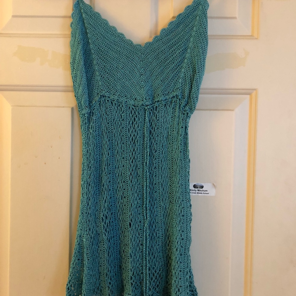 Teal Crocheted top